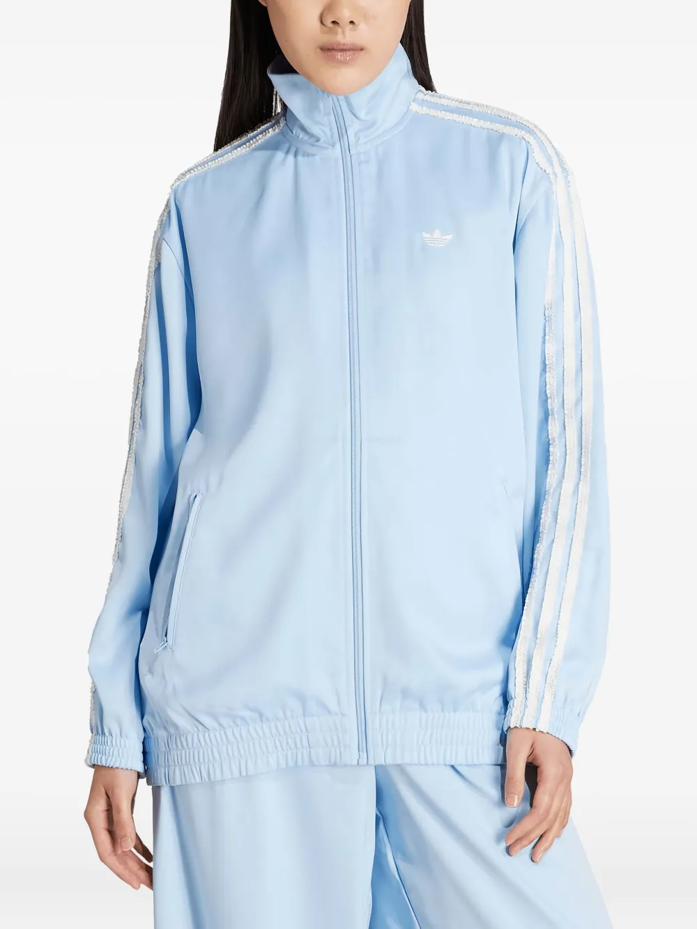 adidas trimmed track jacket Blauw