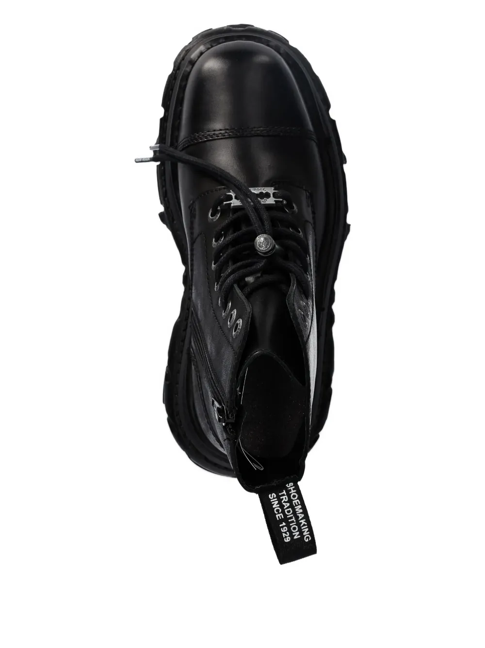New Rock 100mm Lace-up Platform Boots In Multi