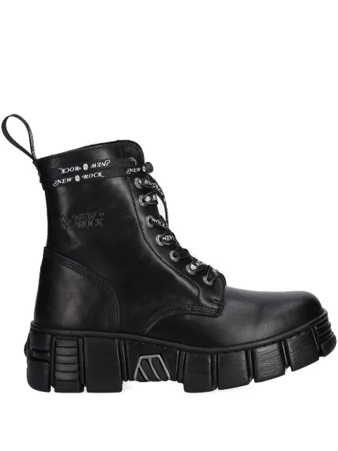 NEW ROCK M-WALL083CCT lace-up chunky sole boots
