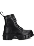 NEW ROCK M-WALL083CCT lace-up chunky sole boots - Black
