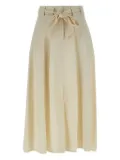 kaos belted A-line midi skirt - Neutrals