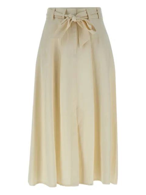 kaos belted A-line midi skirt