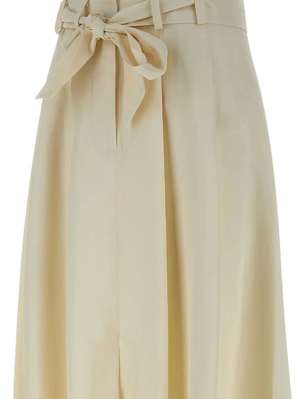 Kaos Belted A-line Midi Skirt In Neutral