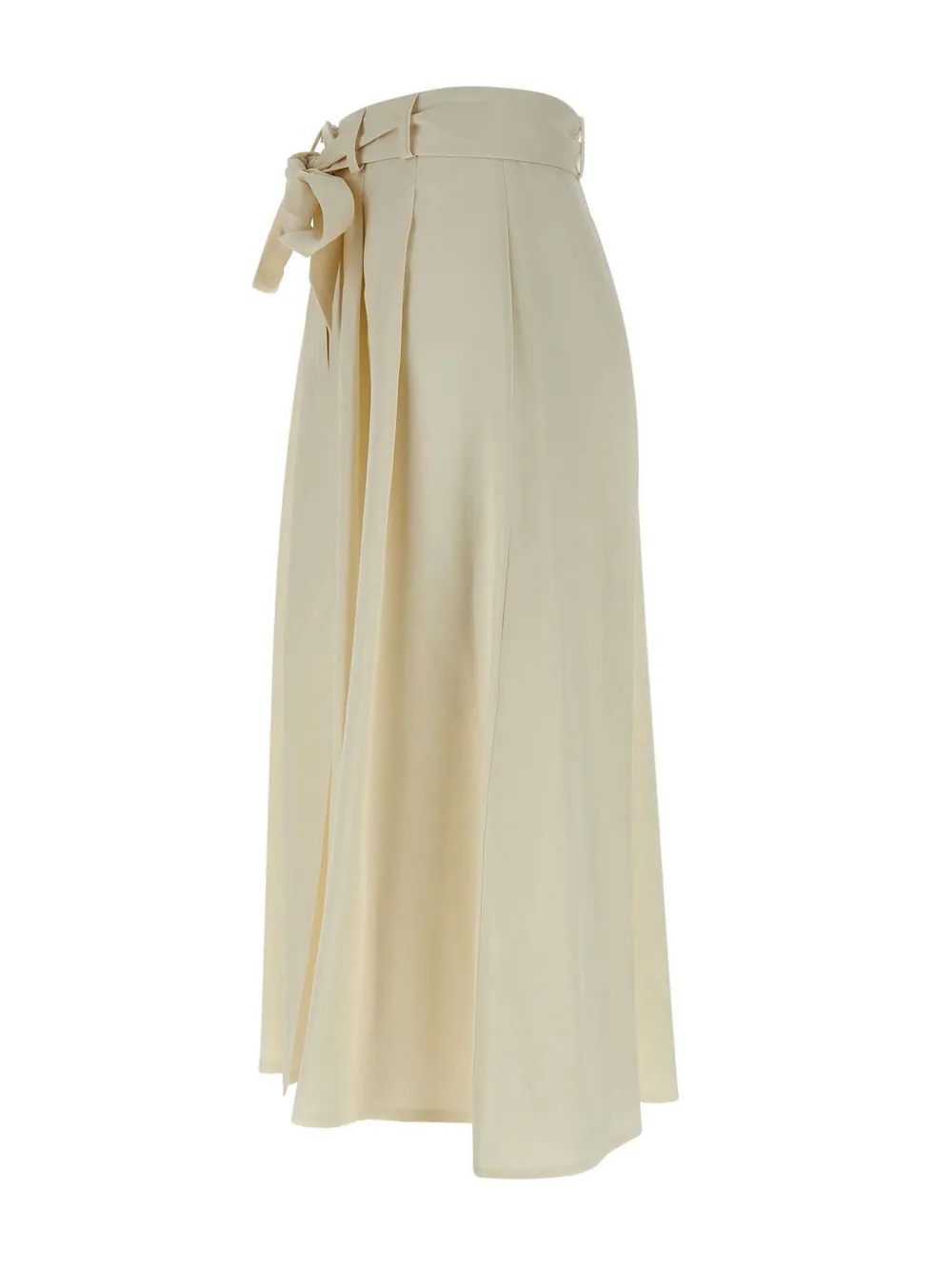 Kaos Belted A-line Midi Skirt In Neutral