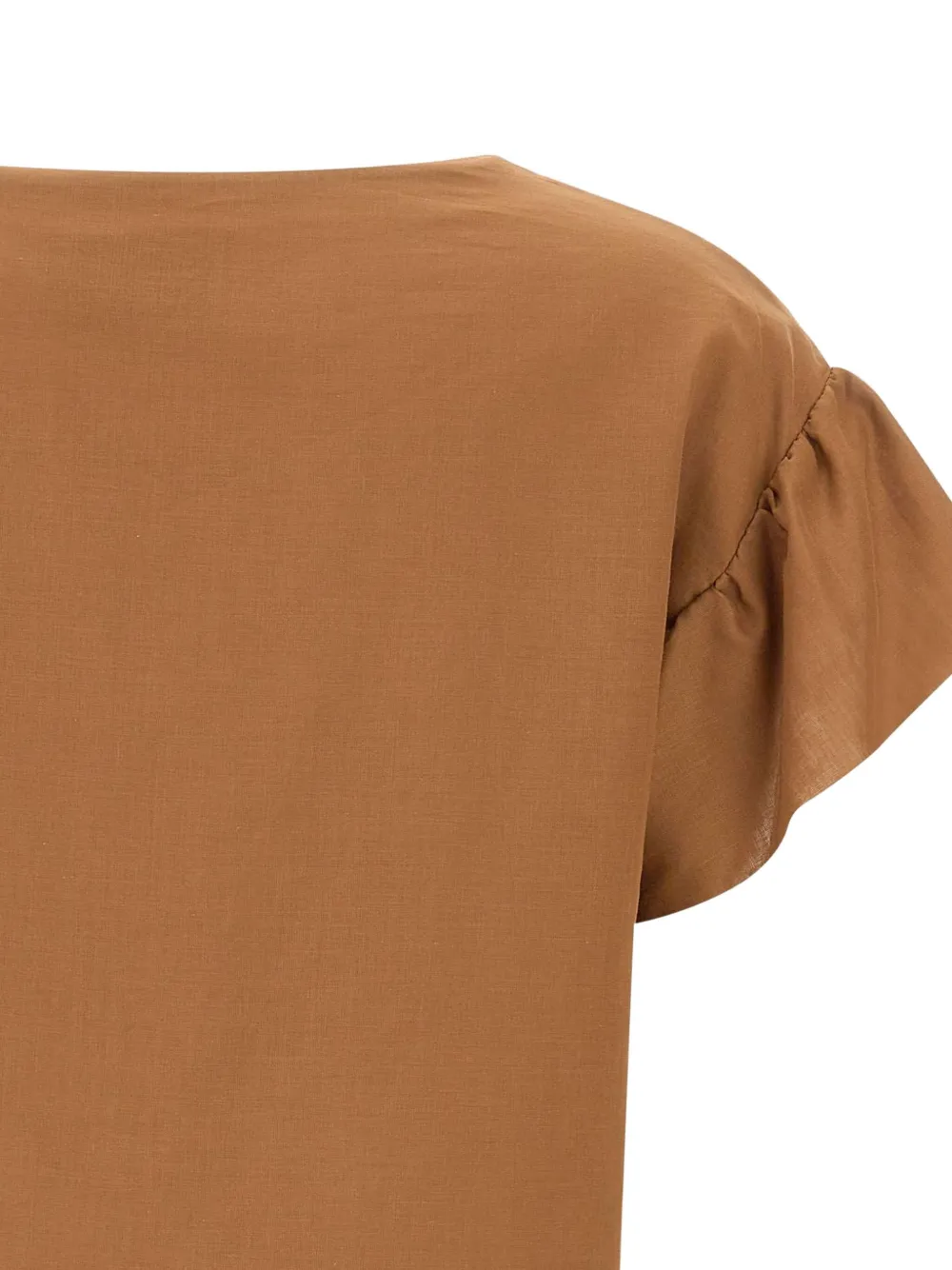 Kaos Blouse met V-hals - Bruin