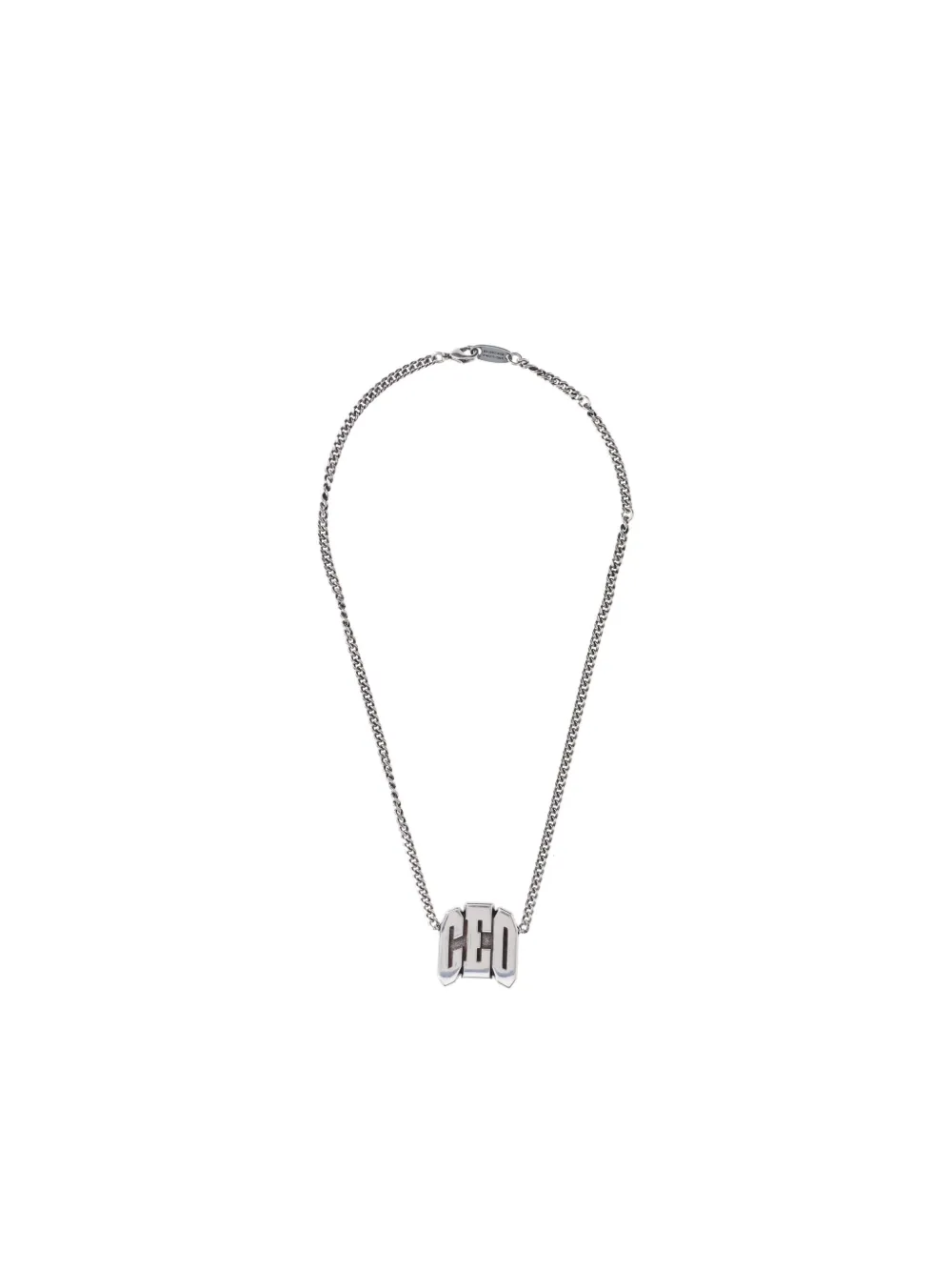 Balenciaga "3letter Ceo" Necklace In Metallic