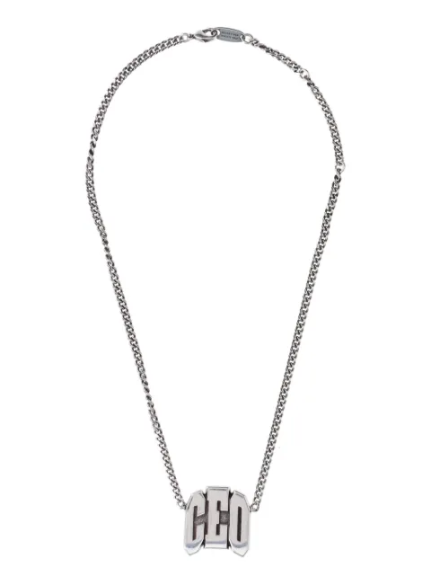 Balenciaga "CEO"-plaque necklace