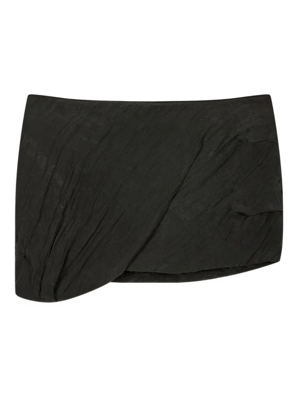 Open Yy Draped Mini Skirt In Black