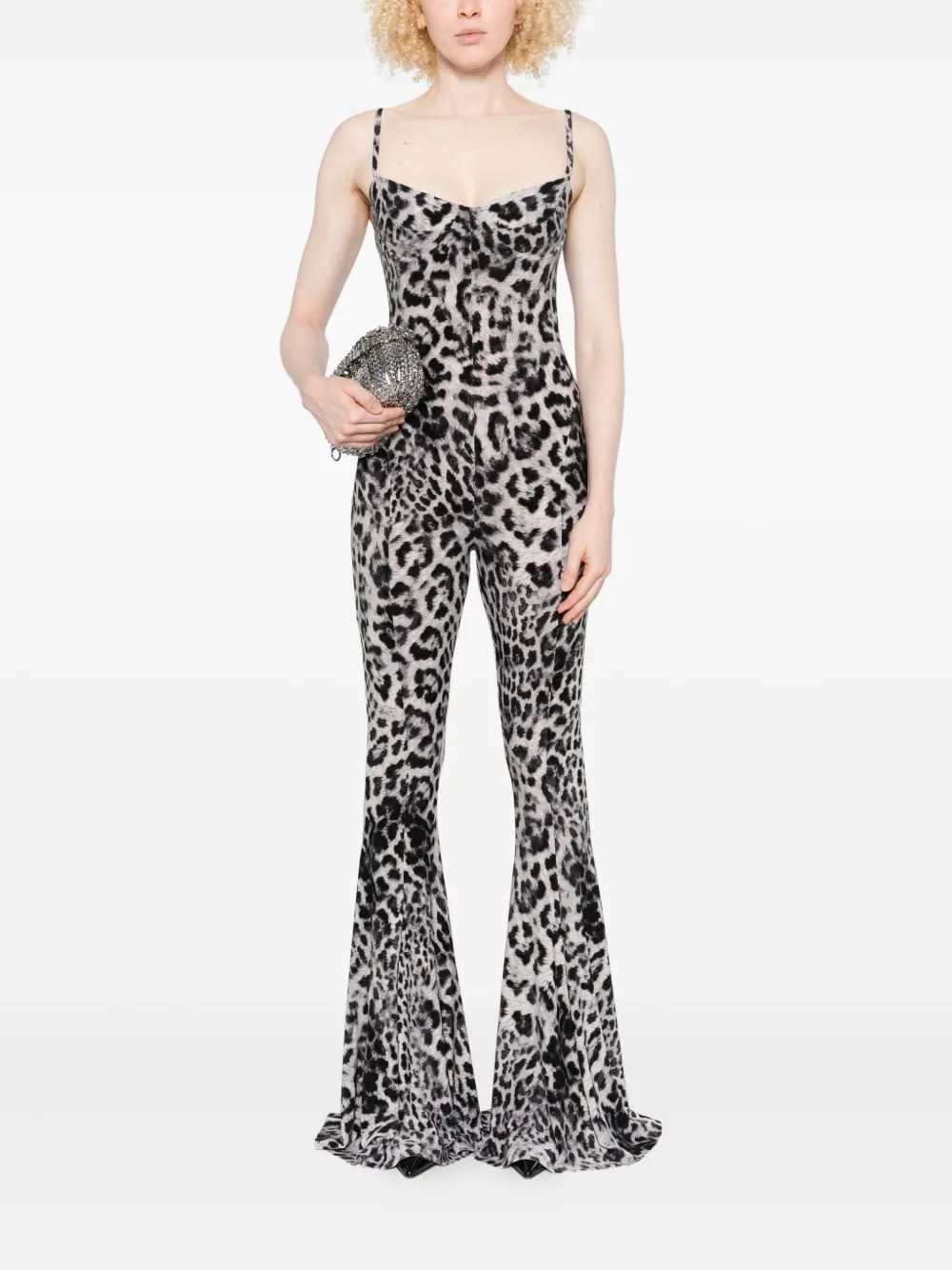 Norma Kamali Jumpsuit met luipaardprint - Zwart
