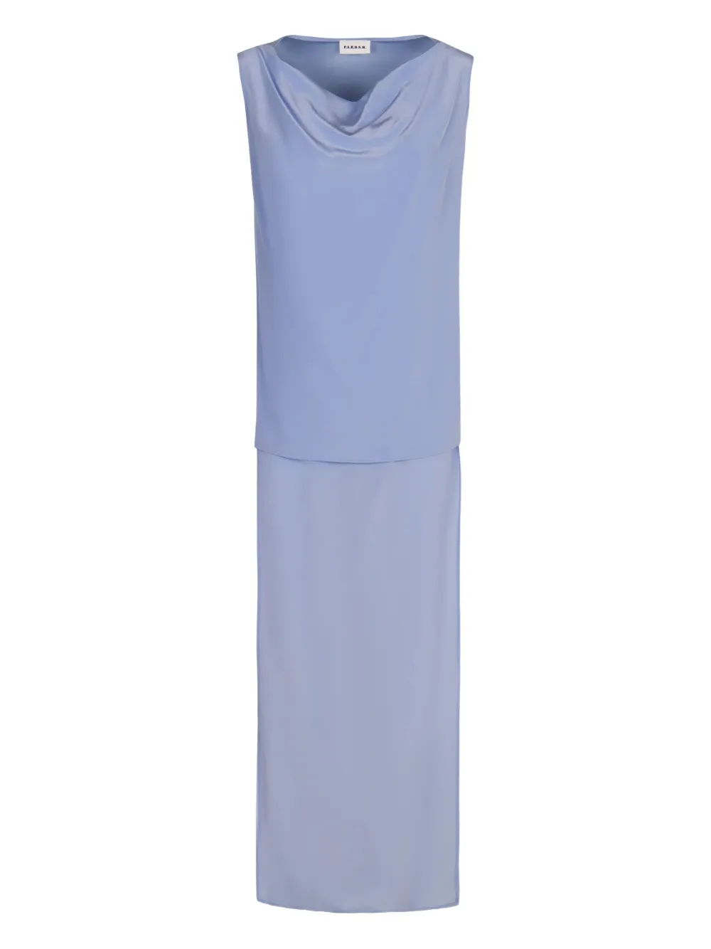 P.a.r.o.s.h Cowl-neck High-low Blouse In Blue
