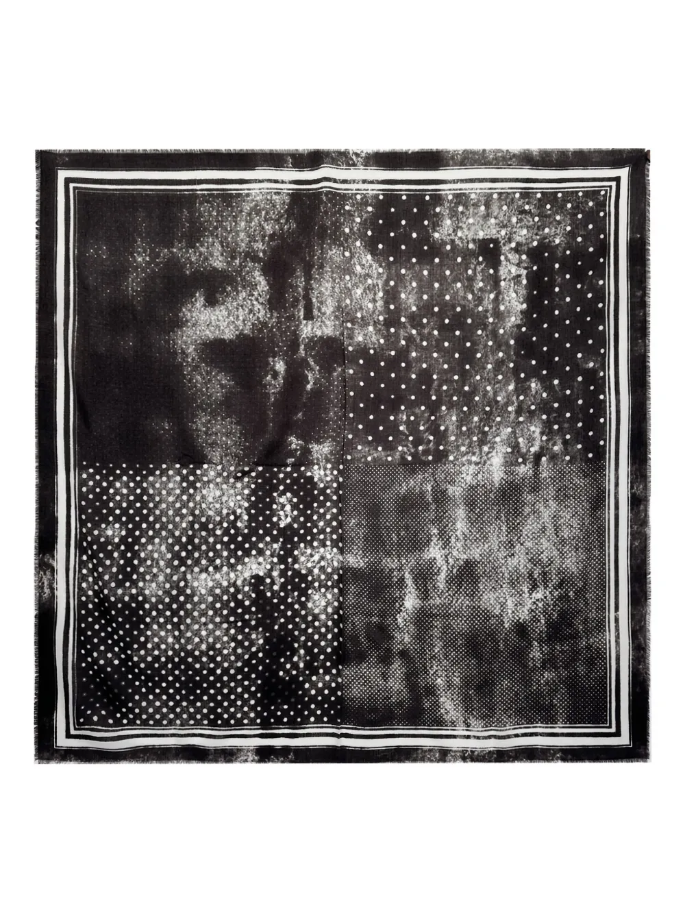 polka-dot print silk scarf