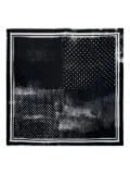 Destin polka-dot striped scarf - Black