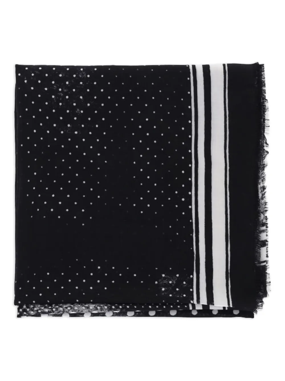 Destin polka-dot striped scarf - Zwart