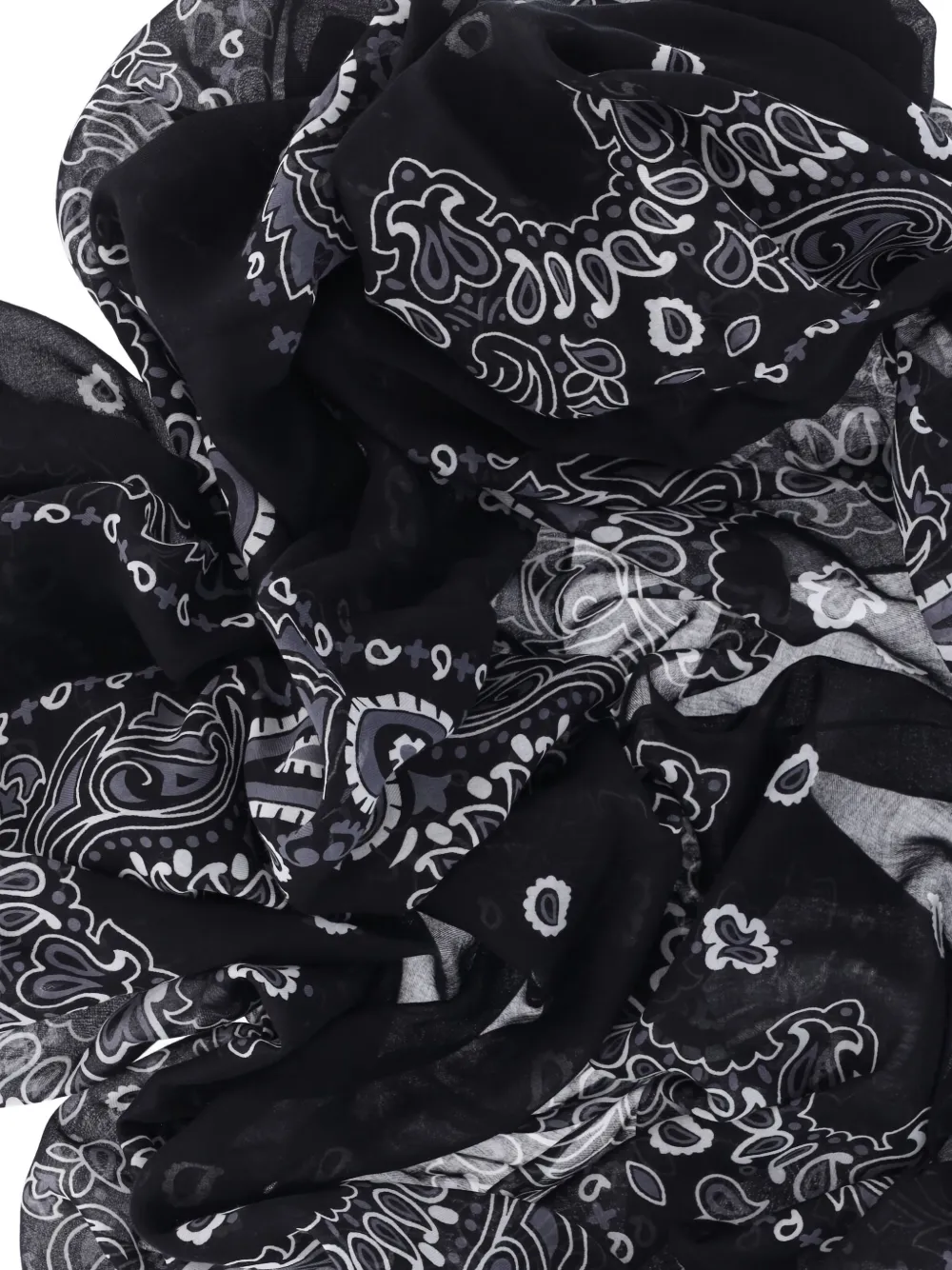 Destin bandana paisley scarf - Zwart