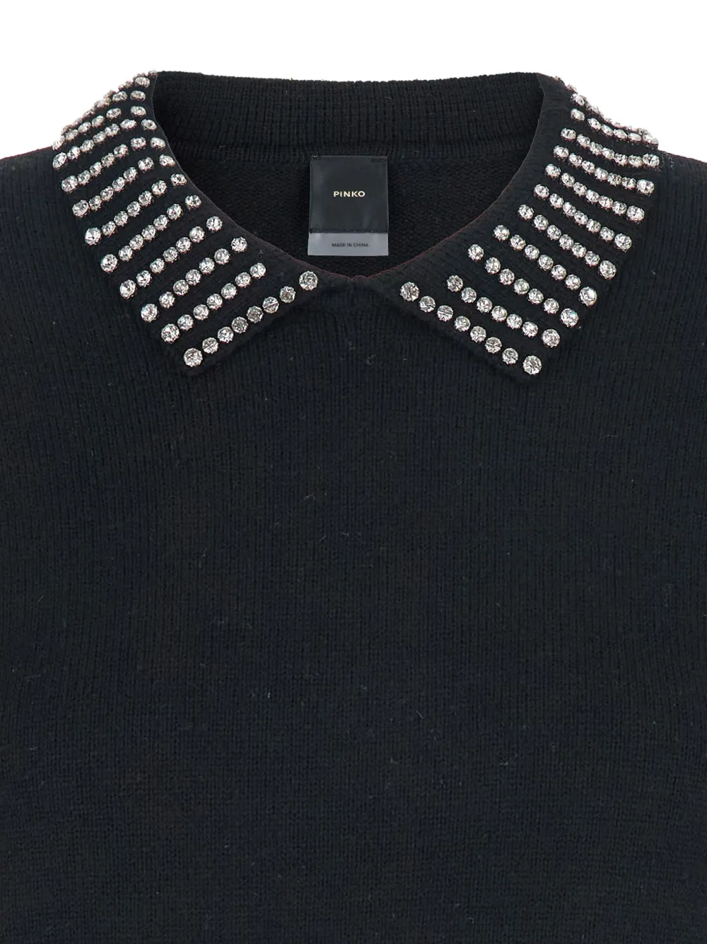 PINKO embellished-collar sweater Zwart