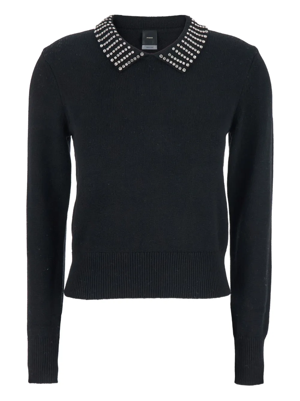 PINKO embellished-collar sweater Zwart