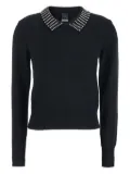 PINKO embellished-collar sweater - Black