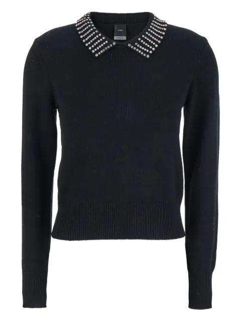 PINKO embellished-collar sweater