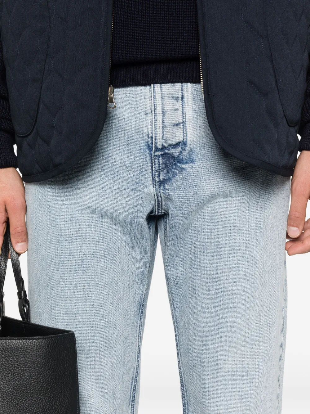 Jil Sander Jeans met logopatch Blauw
