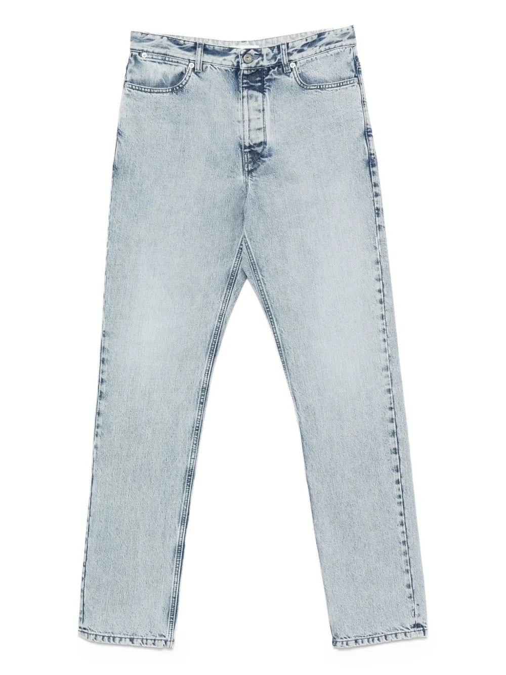 Jil Sander Jeans met logopatch Blauw