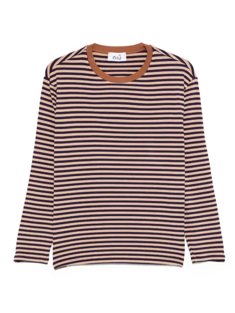 Niu striped long-sleeve T-shirt