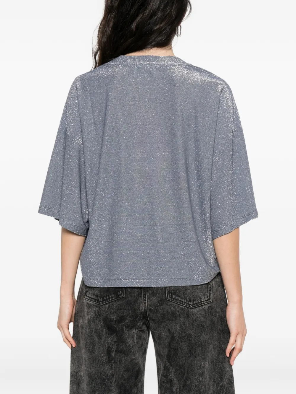 Niū Glitter-effect T-shirt In Gray