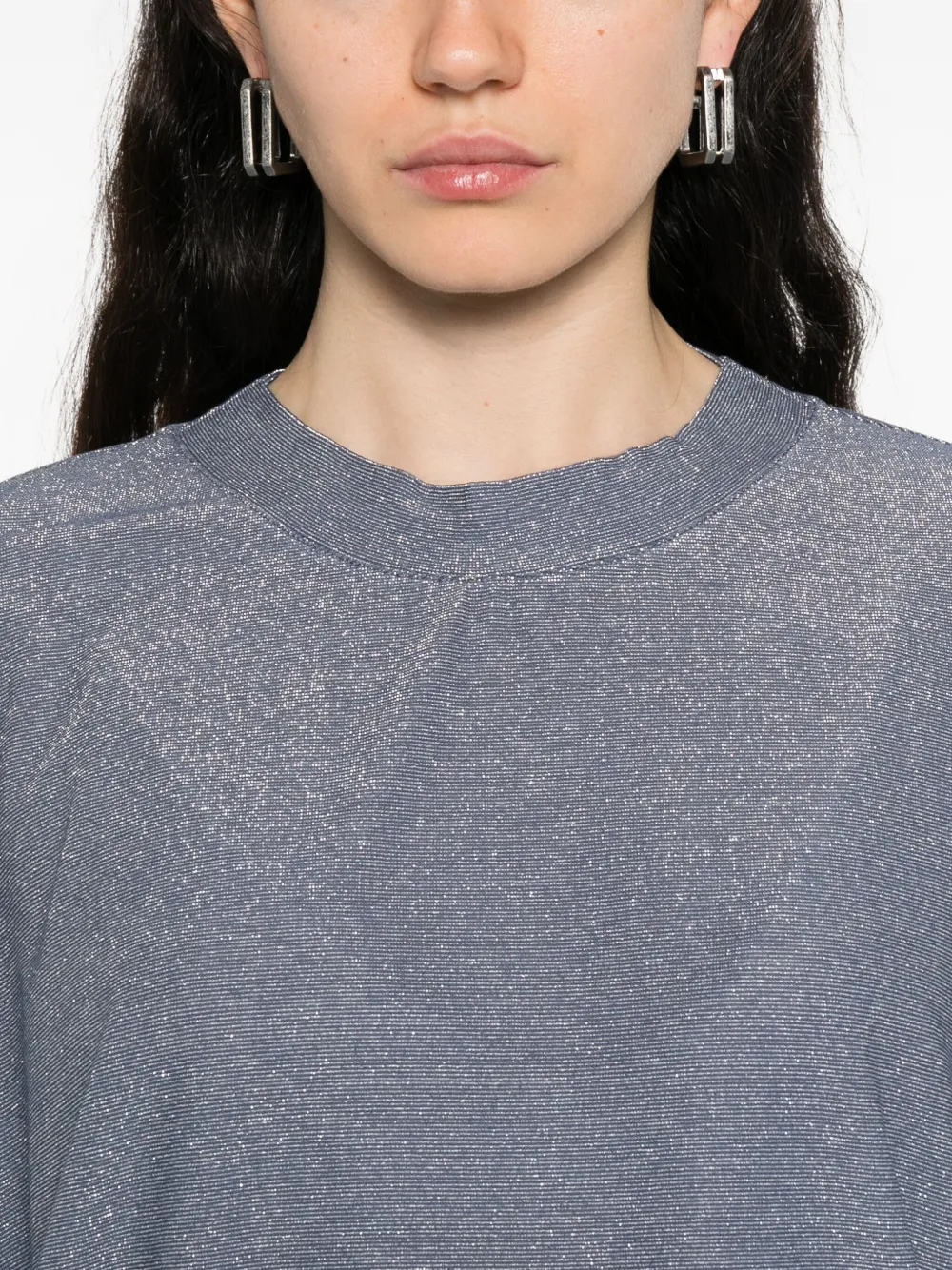 Niū Glitter-effect T-shirt In Gray