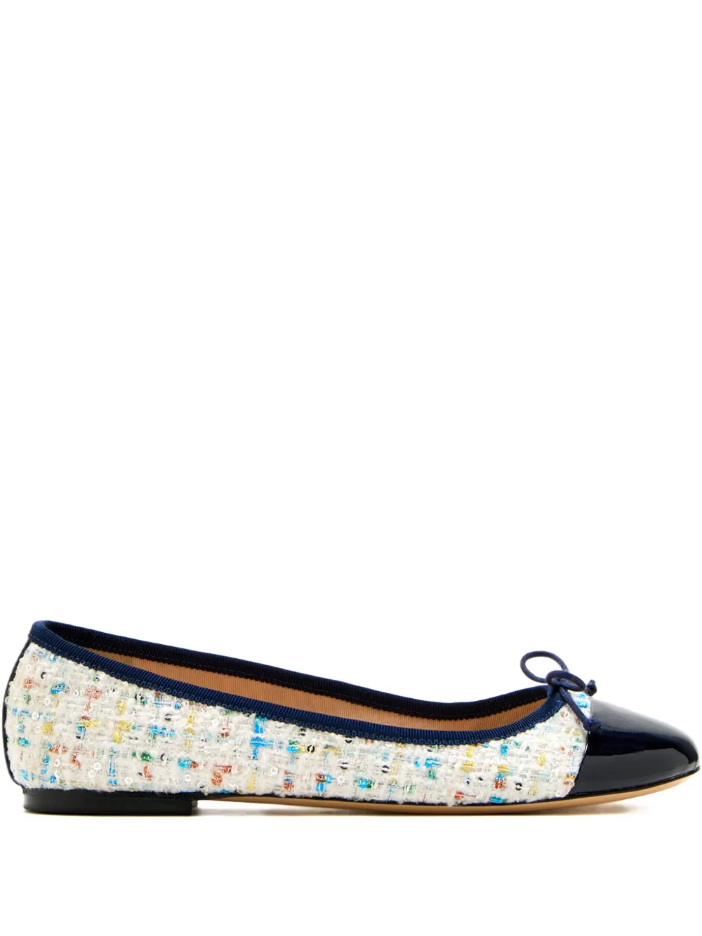 Sophie tweed cap-toe ballet flats