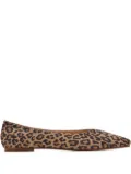 HOUSE OF BALLERINAS leopard-print pointed-toe flats - Brown