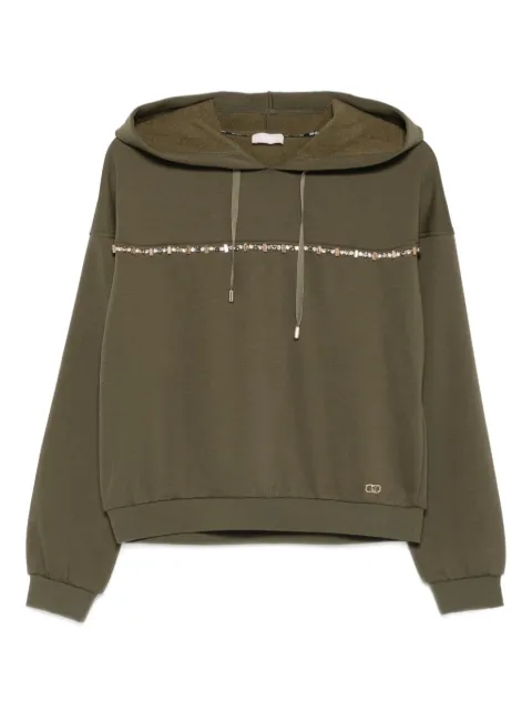 LIU JO embellished-band hoodie