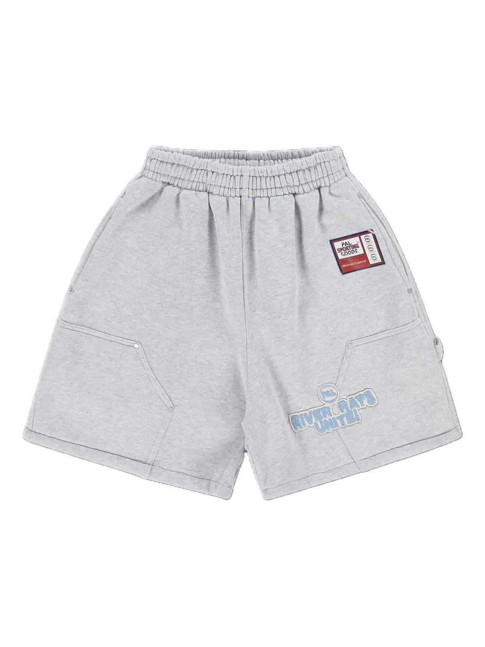 Pal Sporting Goods River Rats trainingsshorts met dubbele knie Grijs