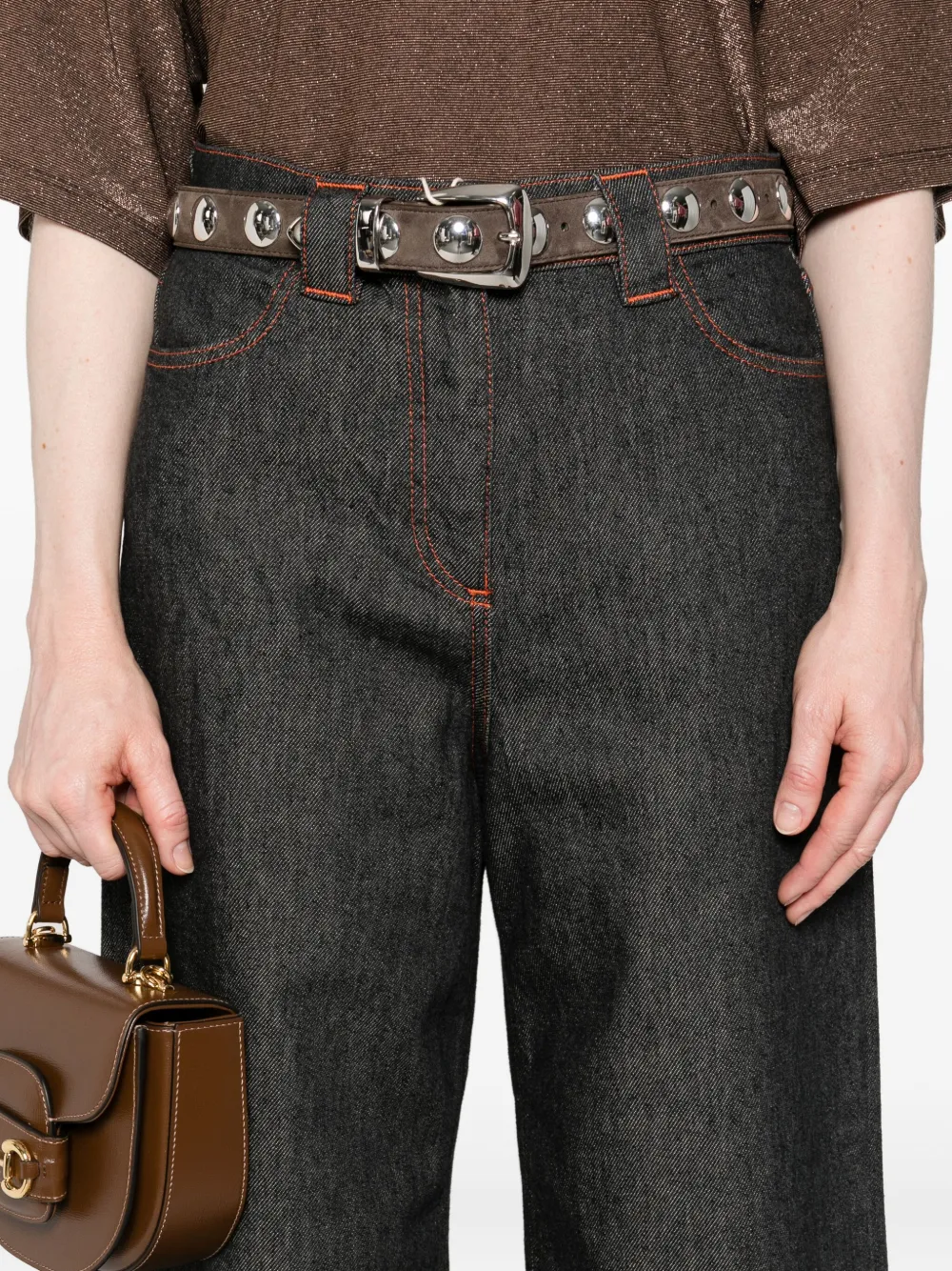 Niū Wide-leg Jeans In Gray