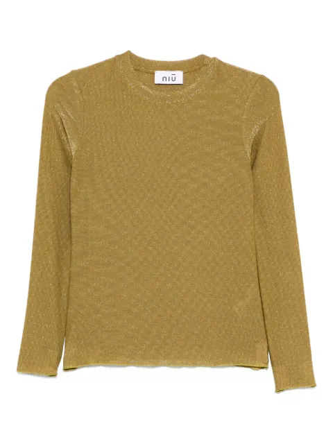 Niu crew-neck glitter T-shirt