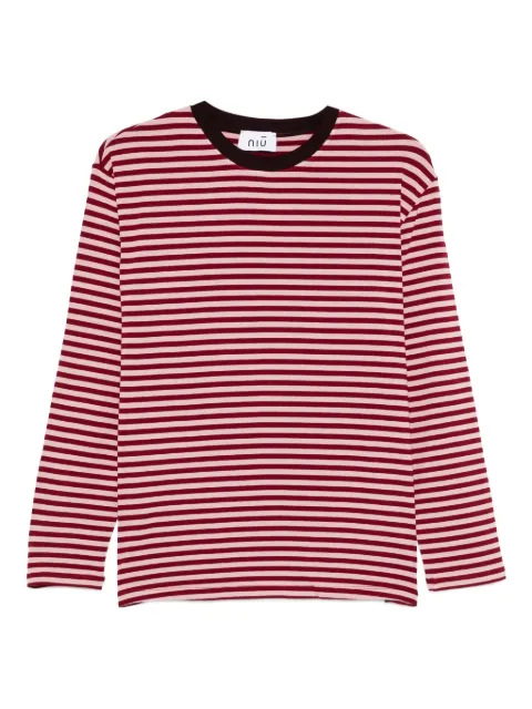 Niu striped long-sleeve T-shirt