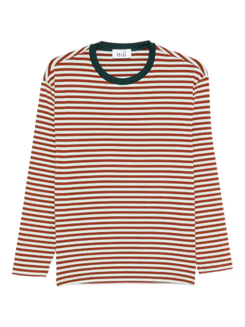 Niu striped long-sleeved T-shirt 