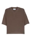 Niu glitter-effect short-sleeve T-shirt - Brown