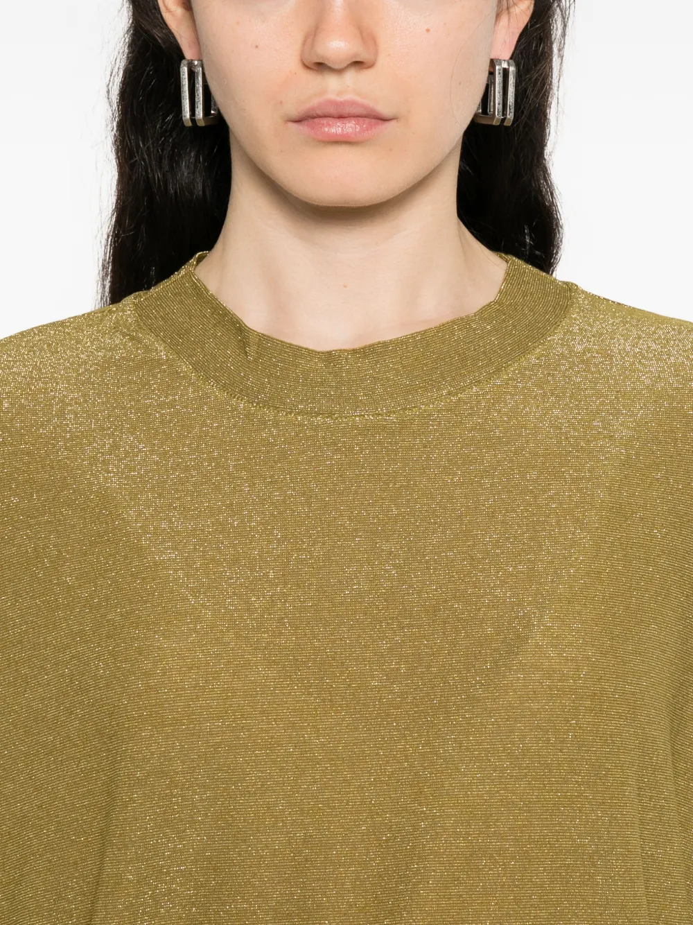 Niū Glitter-effect T-shirt In Green