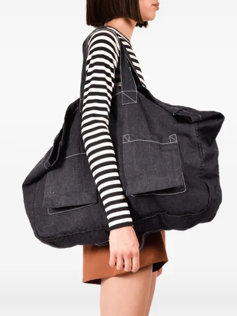 Ioana Ciolacu Denim pocket-detail tote bag