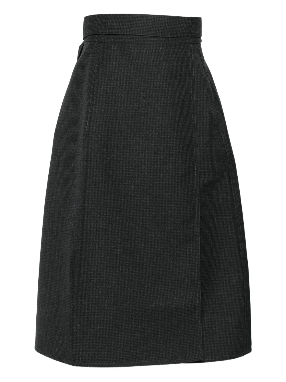 wrap checked skirt