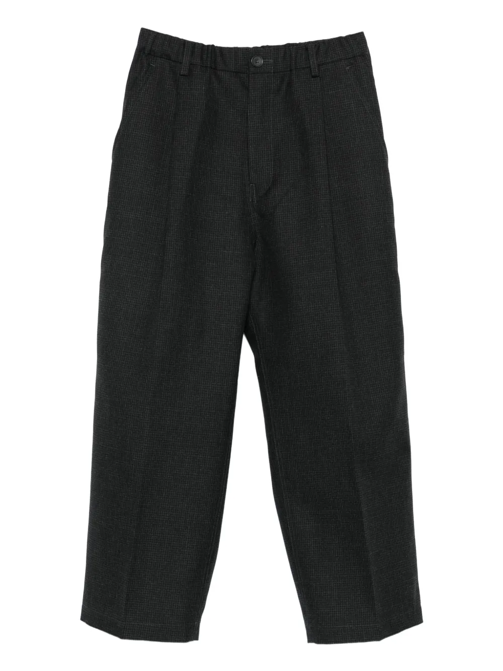 checked pleated trousers