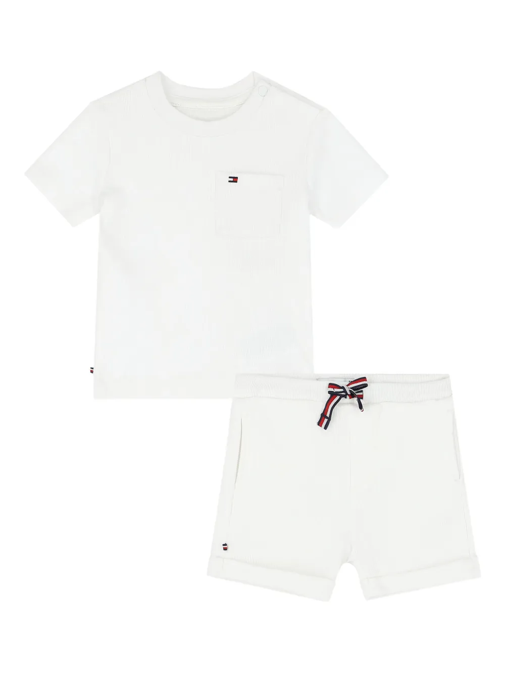 Tommy Hilfiger Junior logo-detailed shorts set - ホワイト Tommy Hilfiger Junior logo-detailed shorts set - ホワイト