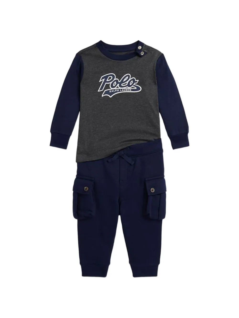 POLO RALPH LAUREN KIDS logo-detail tracksuit set - Blu