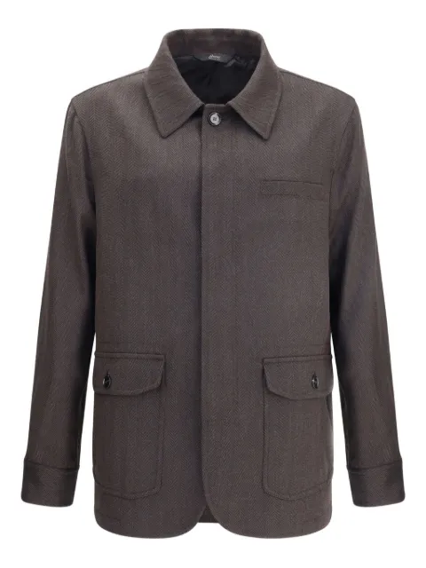 Brioni herringbone wool jacket