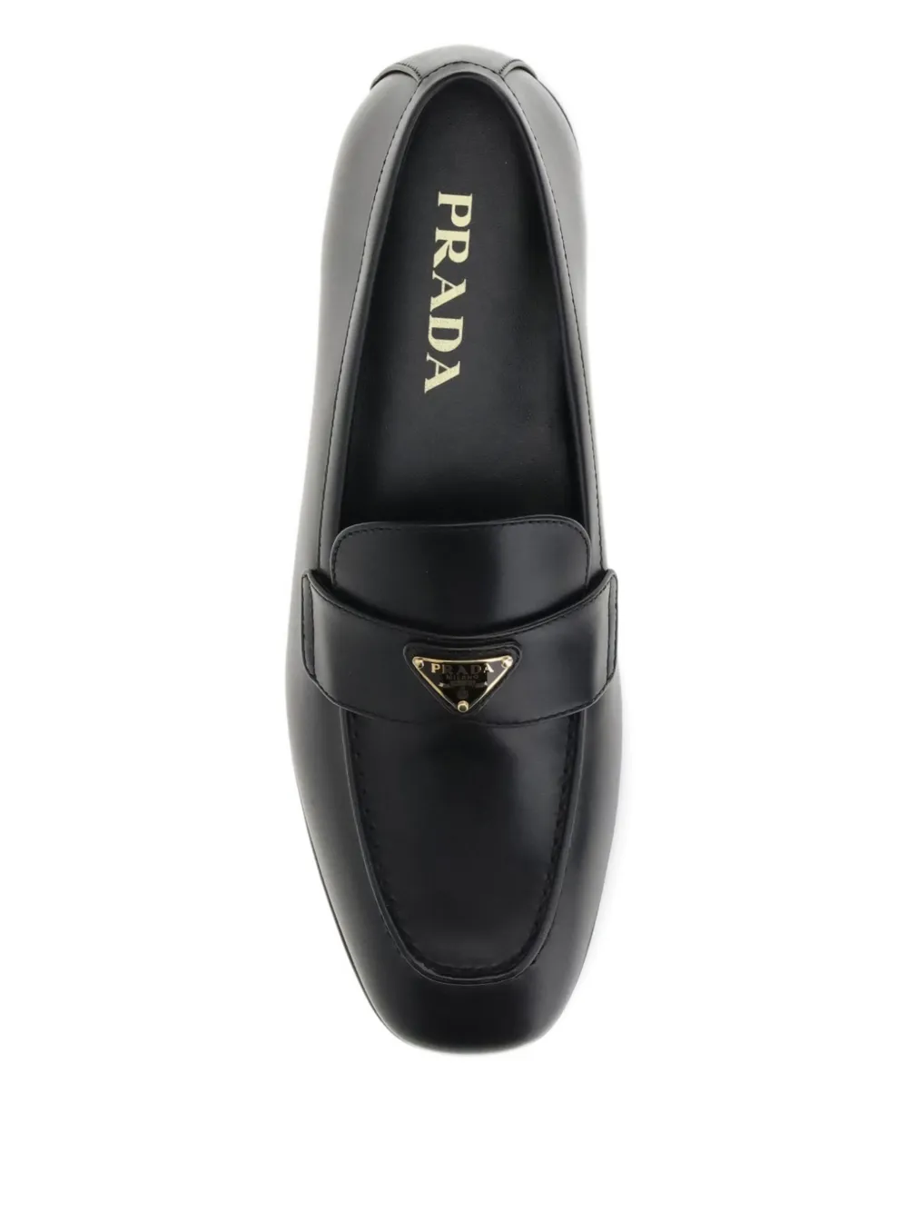 Prada Leren loafers Zwart