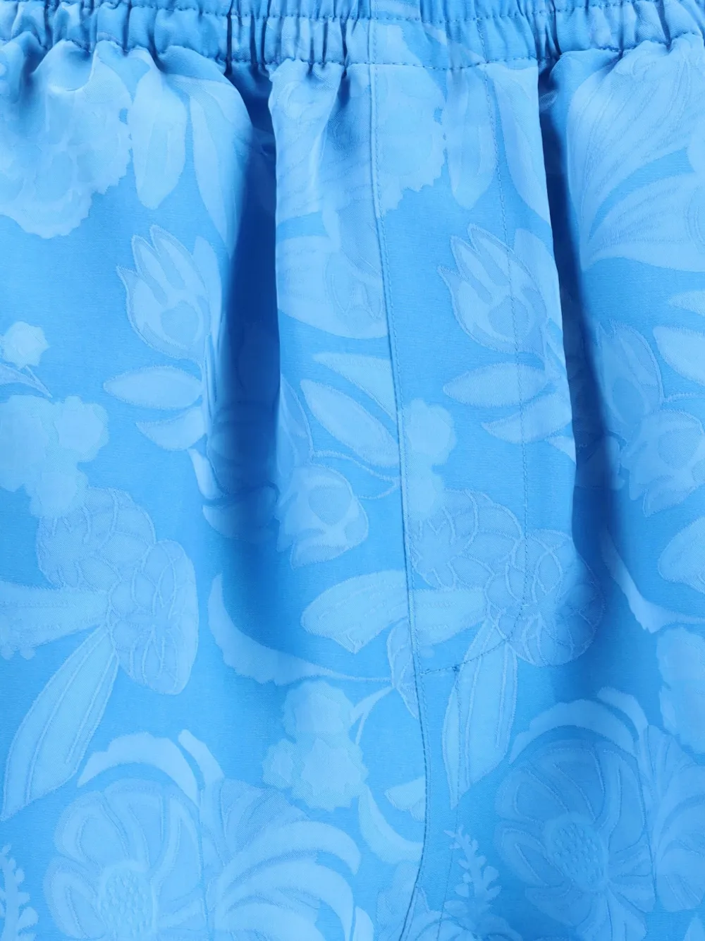 Balenciaga floral-print elastic-waist shorts Blauw