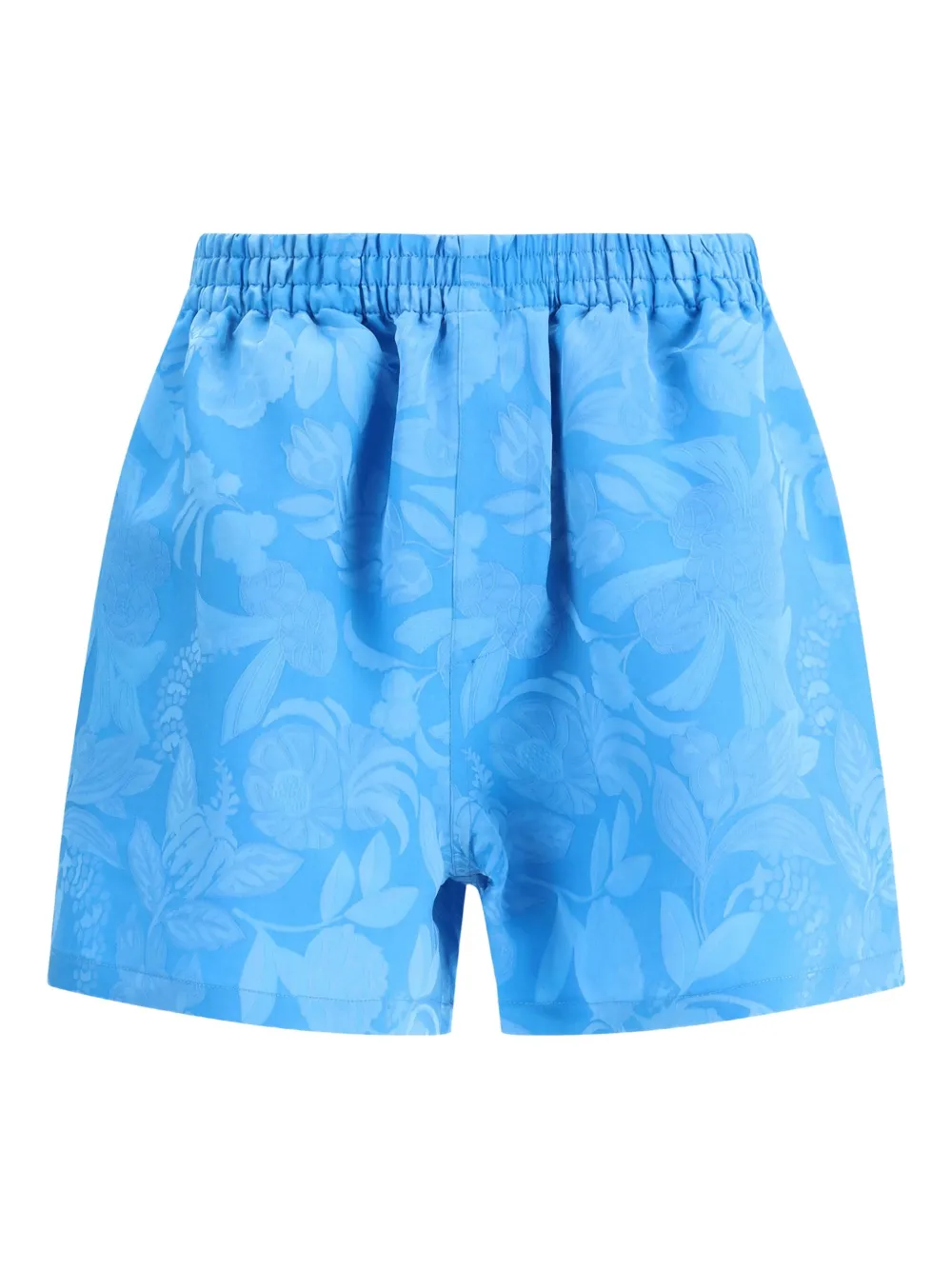 Balenciaga floral-print elastic-waist shorts Blauw