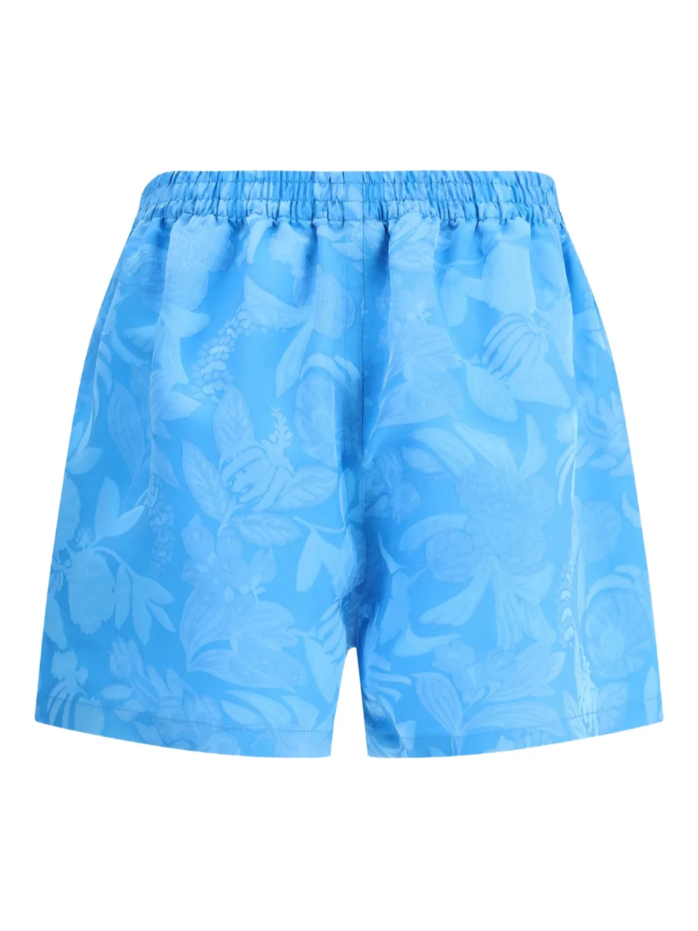 Balenciaga floral-print elastic-waist shorts Blauw