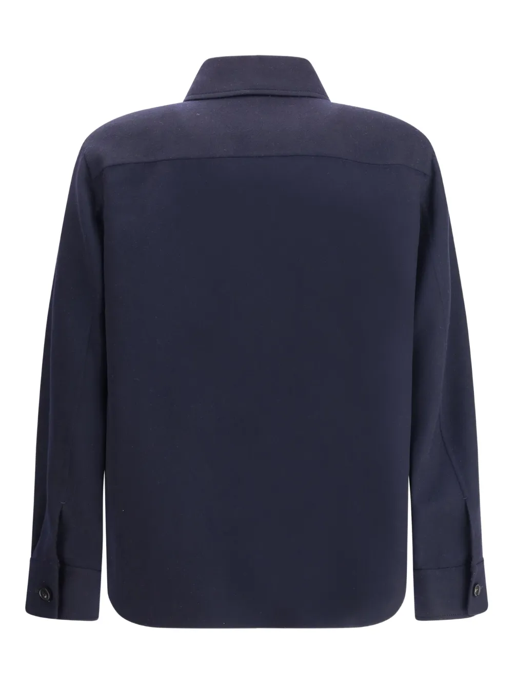 Loro Piana Jim cashmere flap-pocket shirt - Blauw