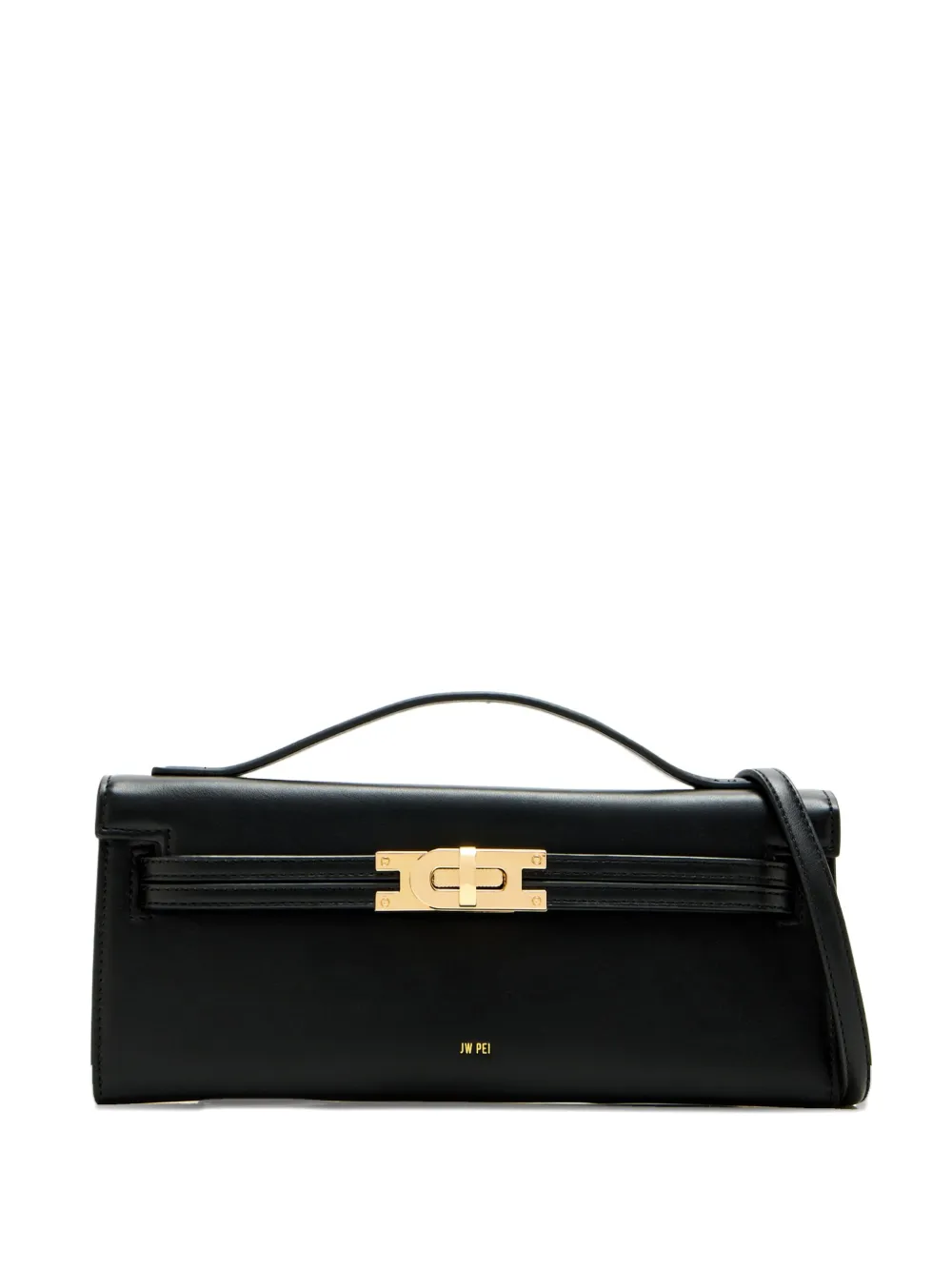 top-handle clasp-lock cross body bag