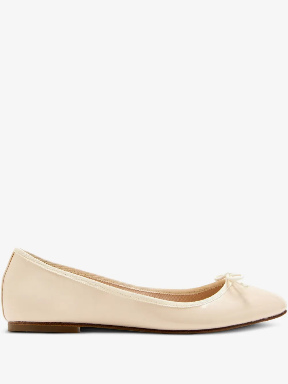 bow-detail patent leather ballet flats